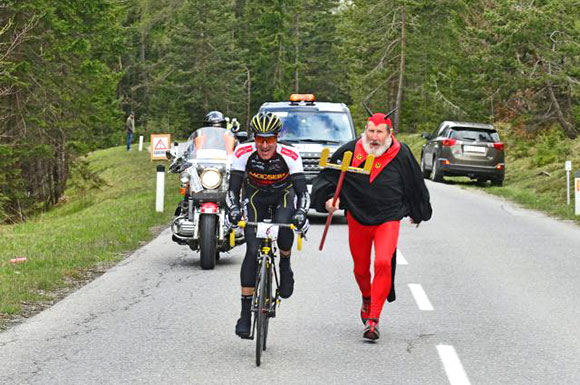 Radteufel Didi Senft beim Achensee Marathon (© sportfotos-andre)