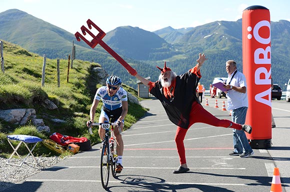 „El Diablo“ Didi Senft wie man ihn kennt, beim ARBÖ-Radmarathon in Kärnten (Bild: ARBÖ KK)
