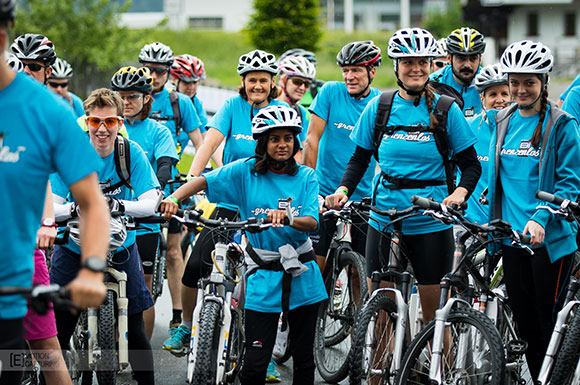 Die Biker setzten ein tolles Statement für Integration (Foto: Bike4Friends)