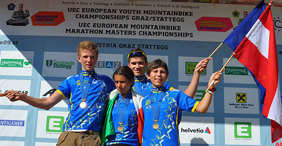 Europameister: Niklas Schehl (GER), Martina Berta (ITA), Felix Ritzinger (AUT), Nadja Heigl (AUT)