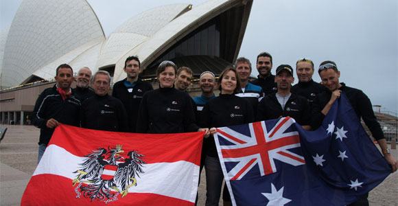Das Team nach der Ankunft in Sydney (Foto: AusTriaTeam)