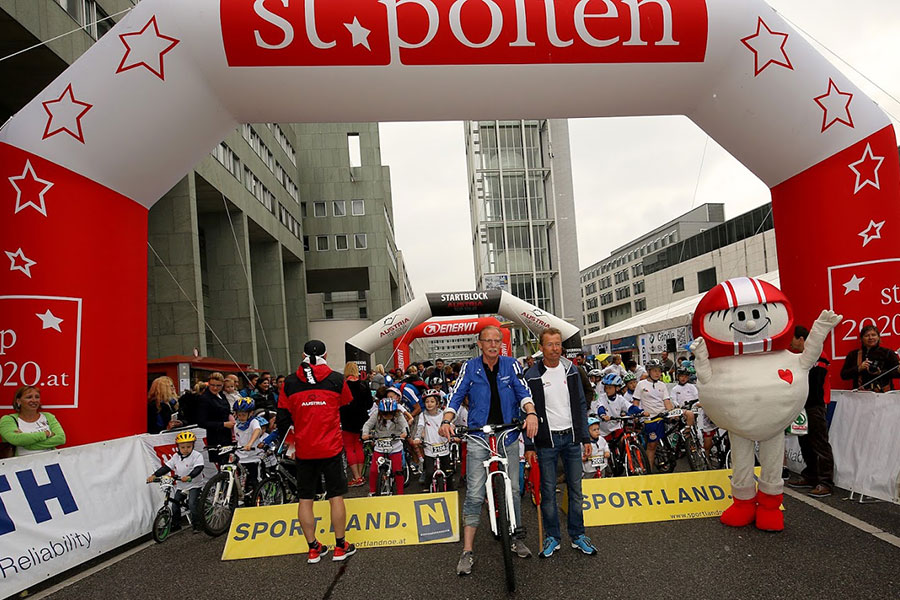 Gratis Teilnahme für alle Kids - Start im niederösterreichischen Regierungsviertel (Bild: St. Pöltner Radmarathon)