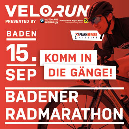 Sei dabei beim Velo/Run durch das Helenental bei Baden 